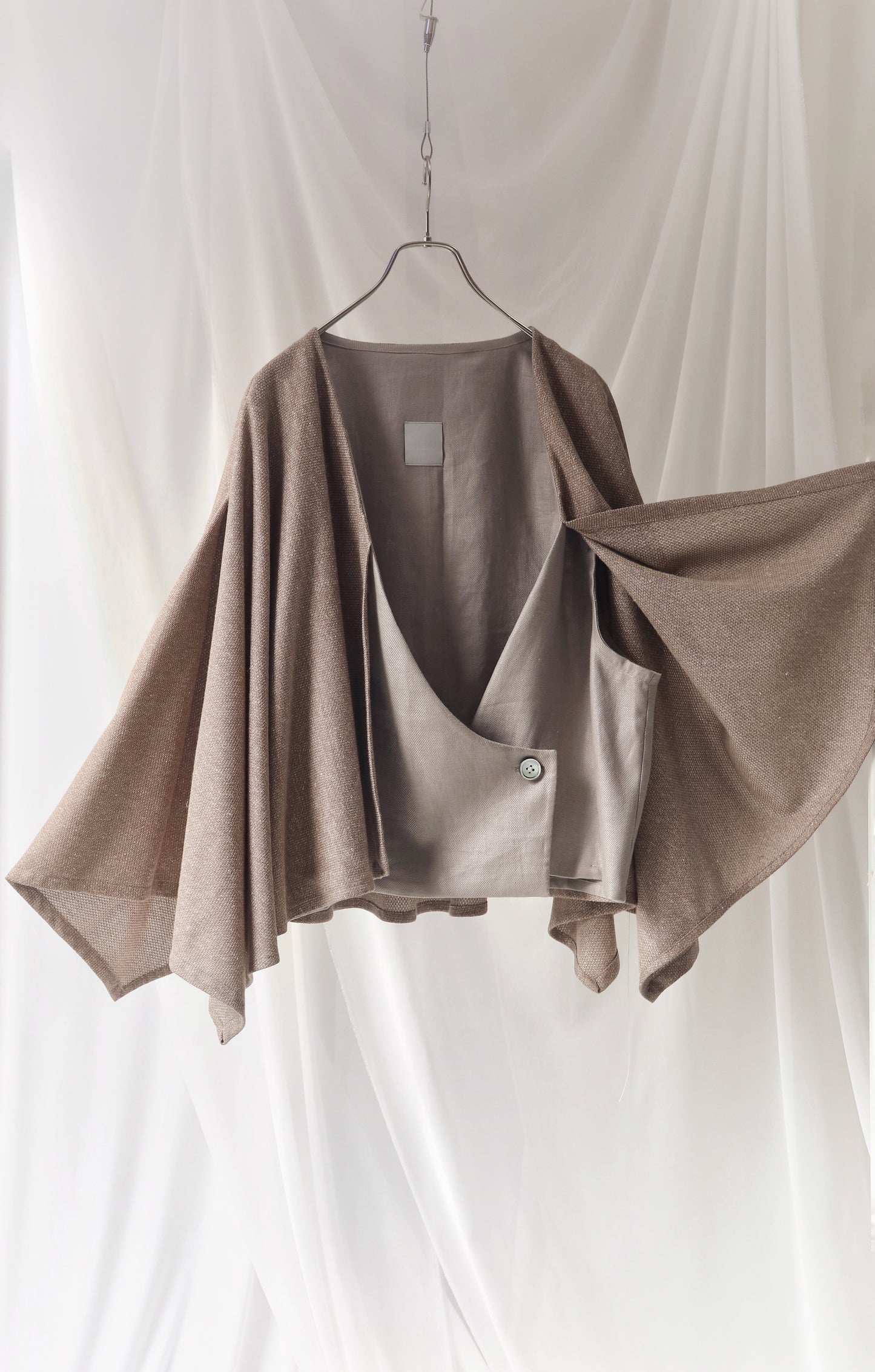 cotton knit haori cardigan