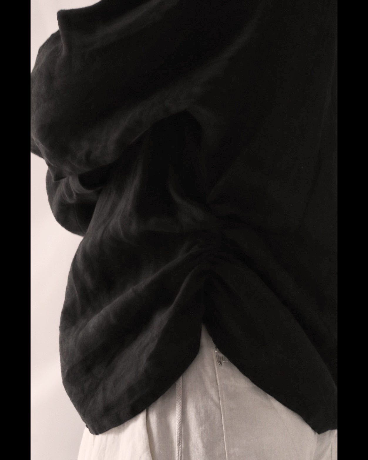 bias-cut pullover