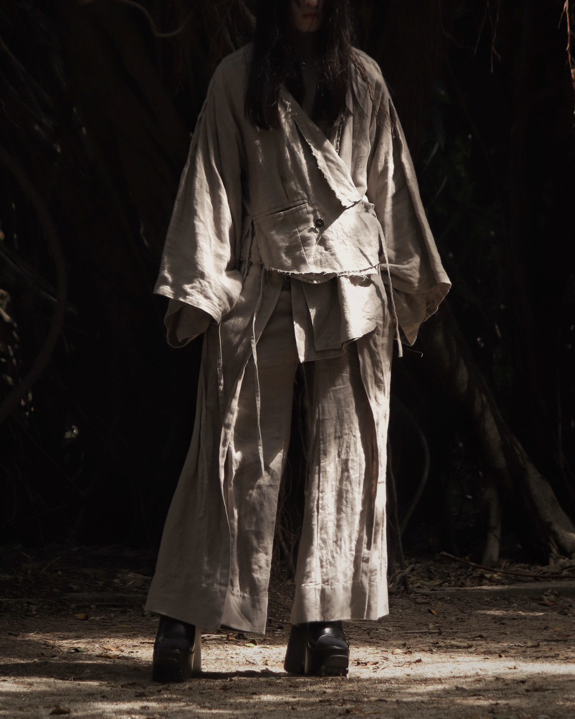 slit Haramaki trousers