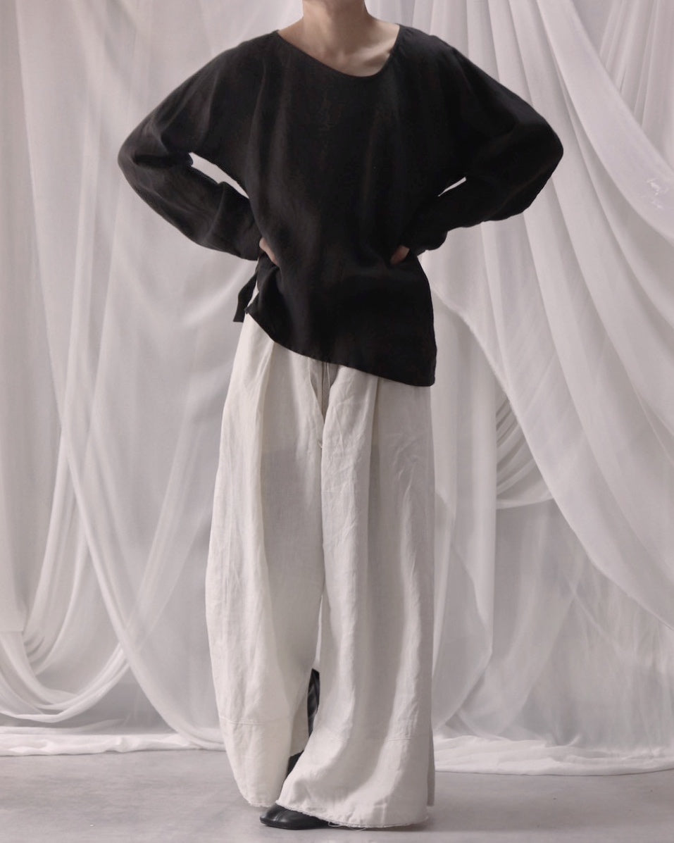 bias-cut pullover