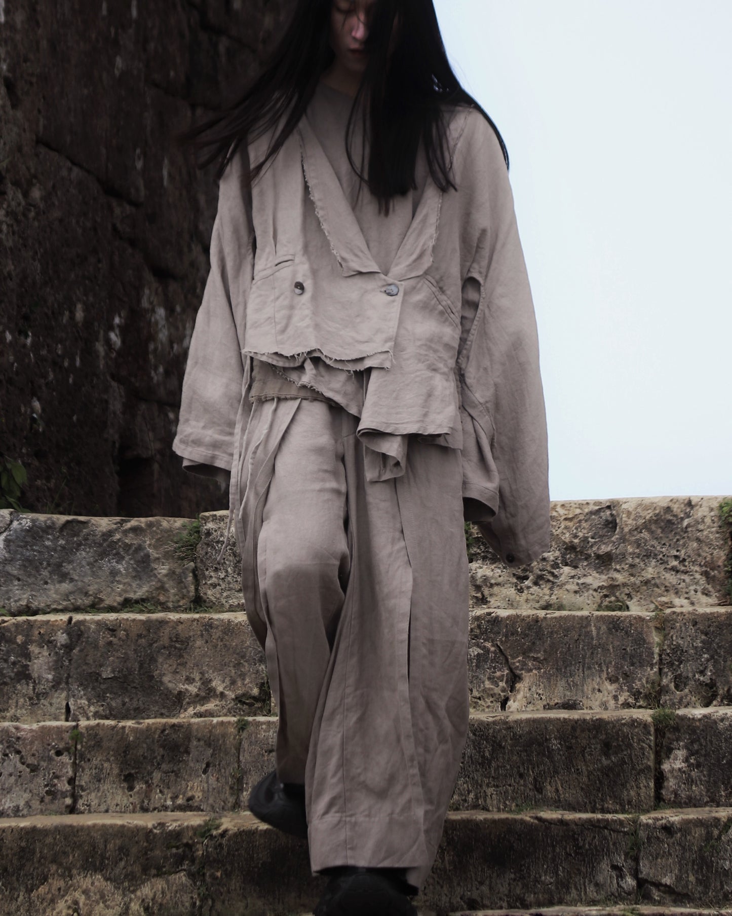slit Haramaki trousers