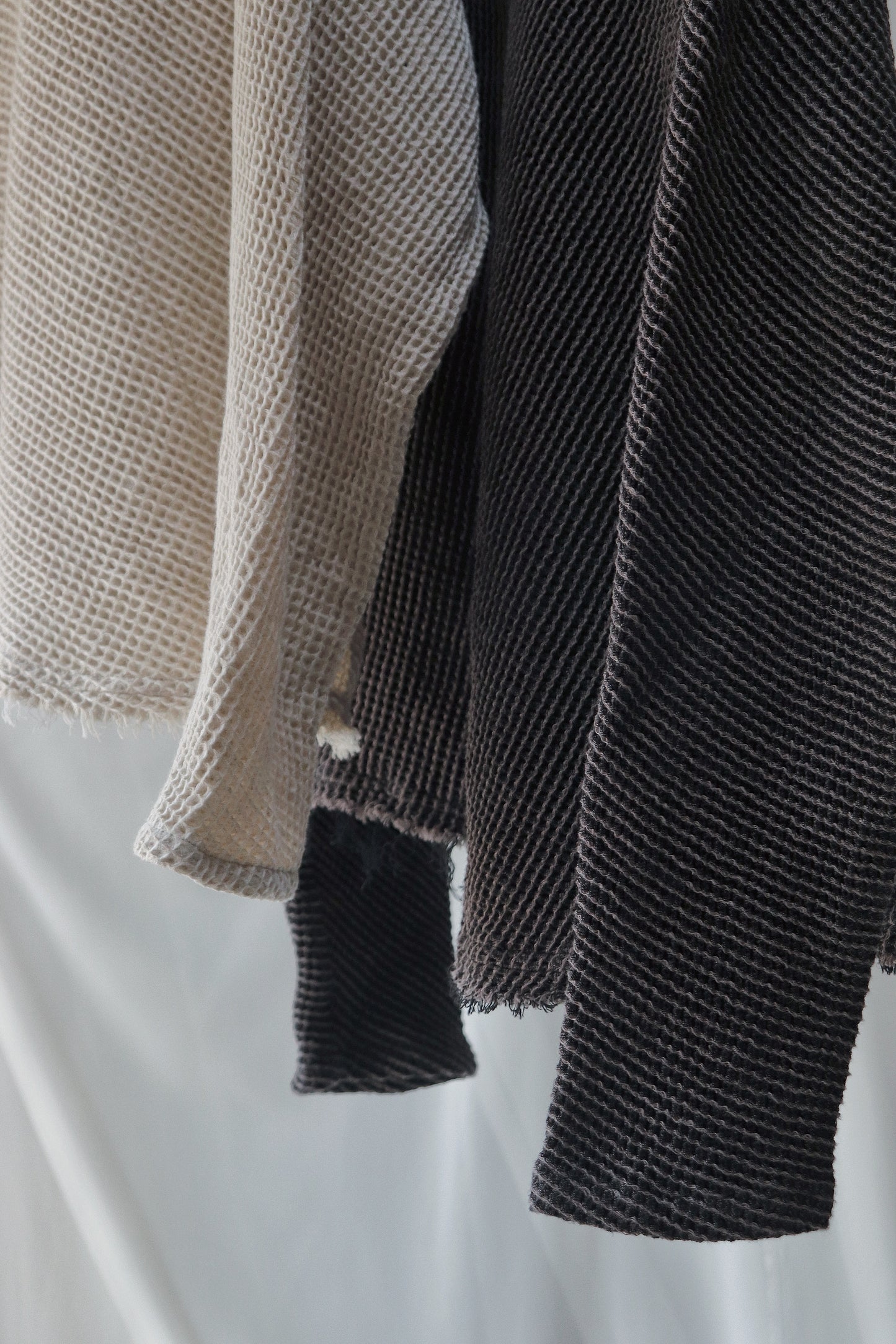 waffle bias pullover