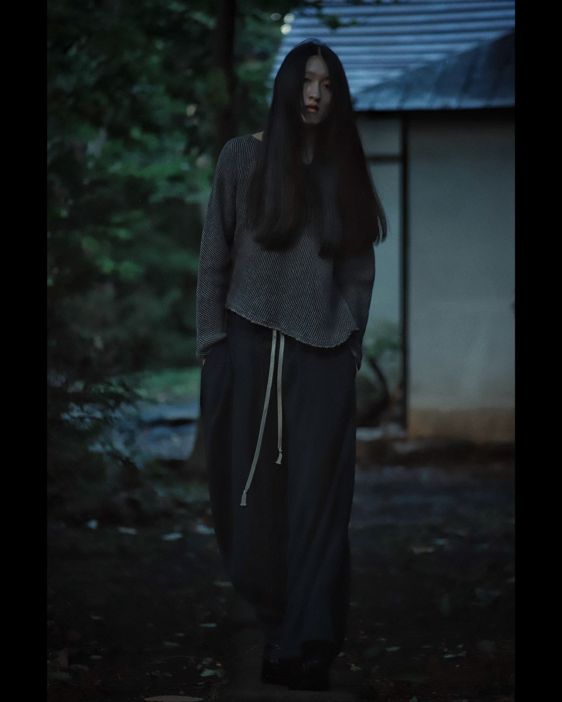 asymmetry tuck easy pants