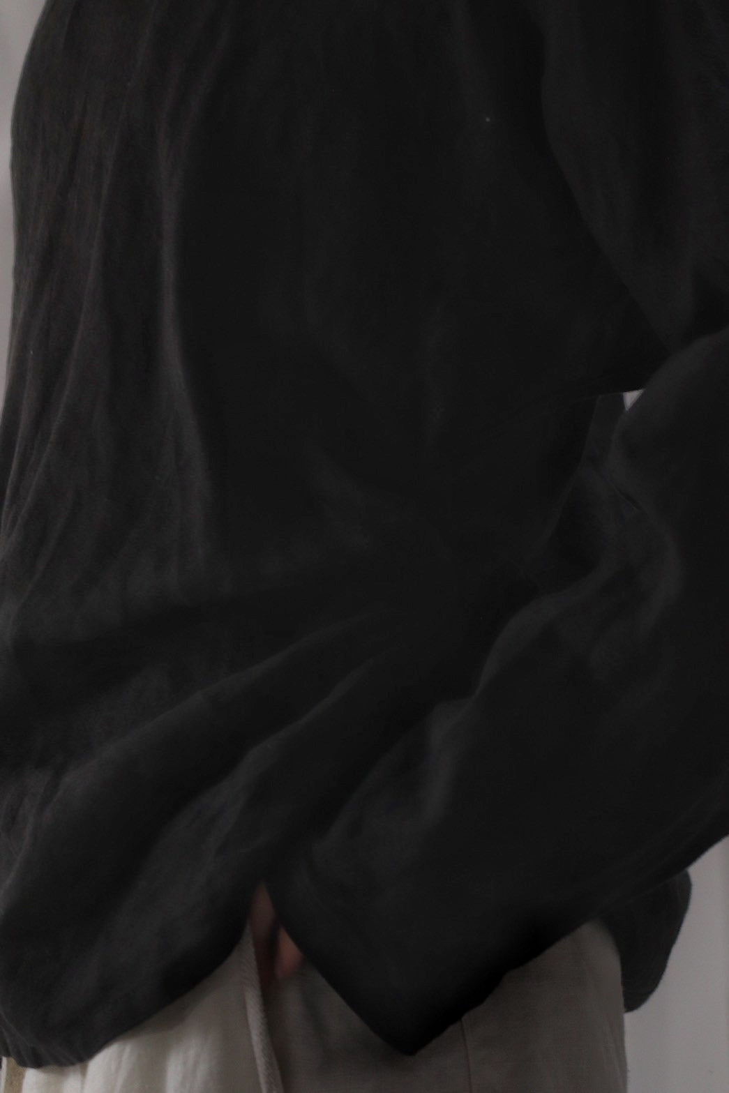 bias-cut pullover