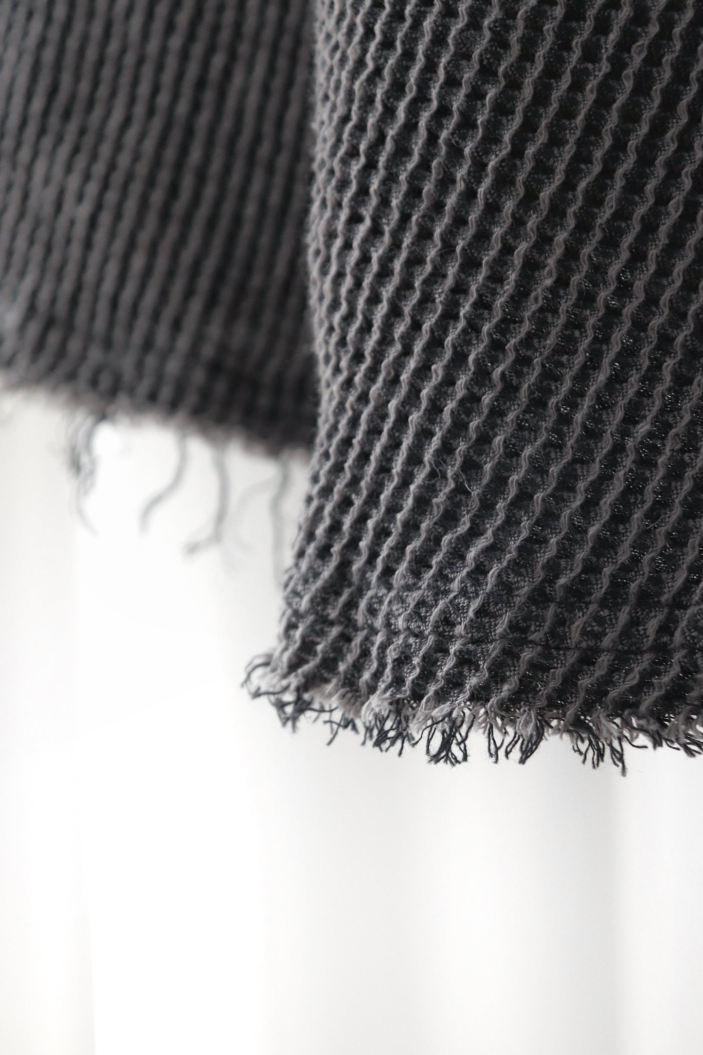 waffle bias pullover