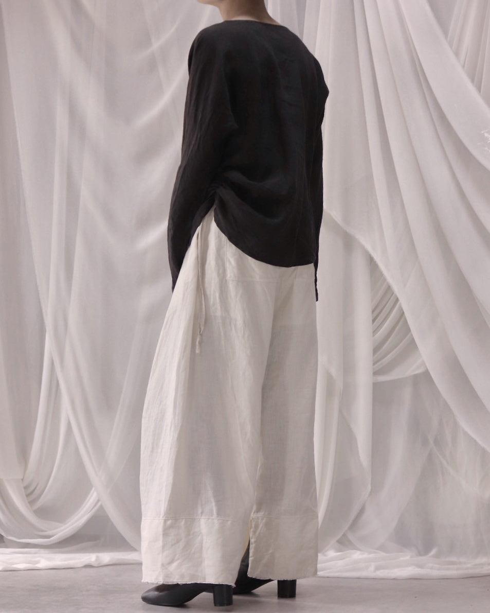 bias-cut pullover