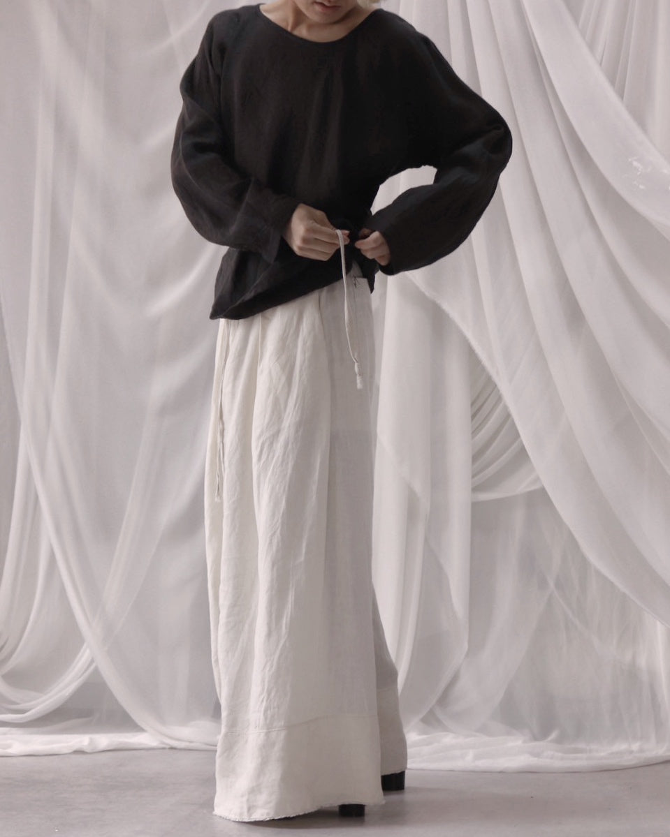 bias-cut pullover