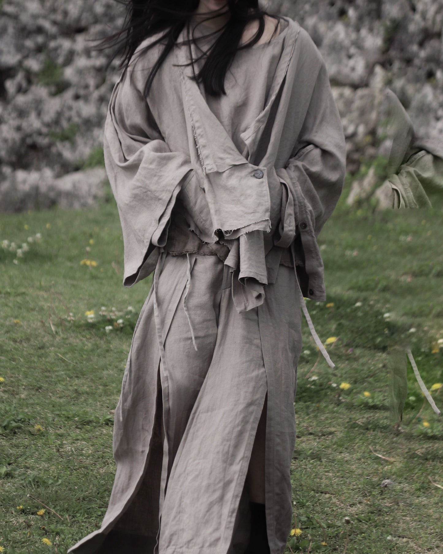 slit Haramaki trousers