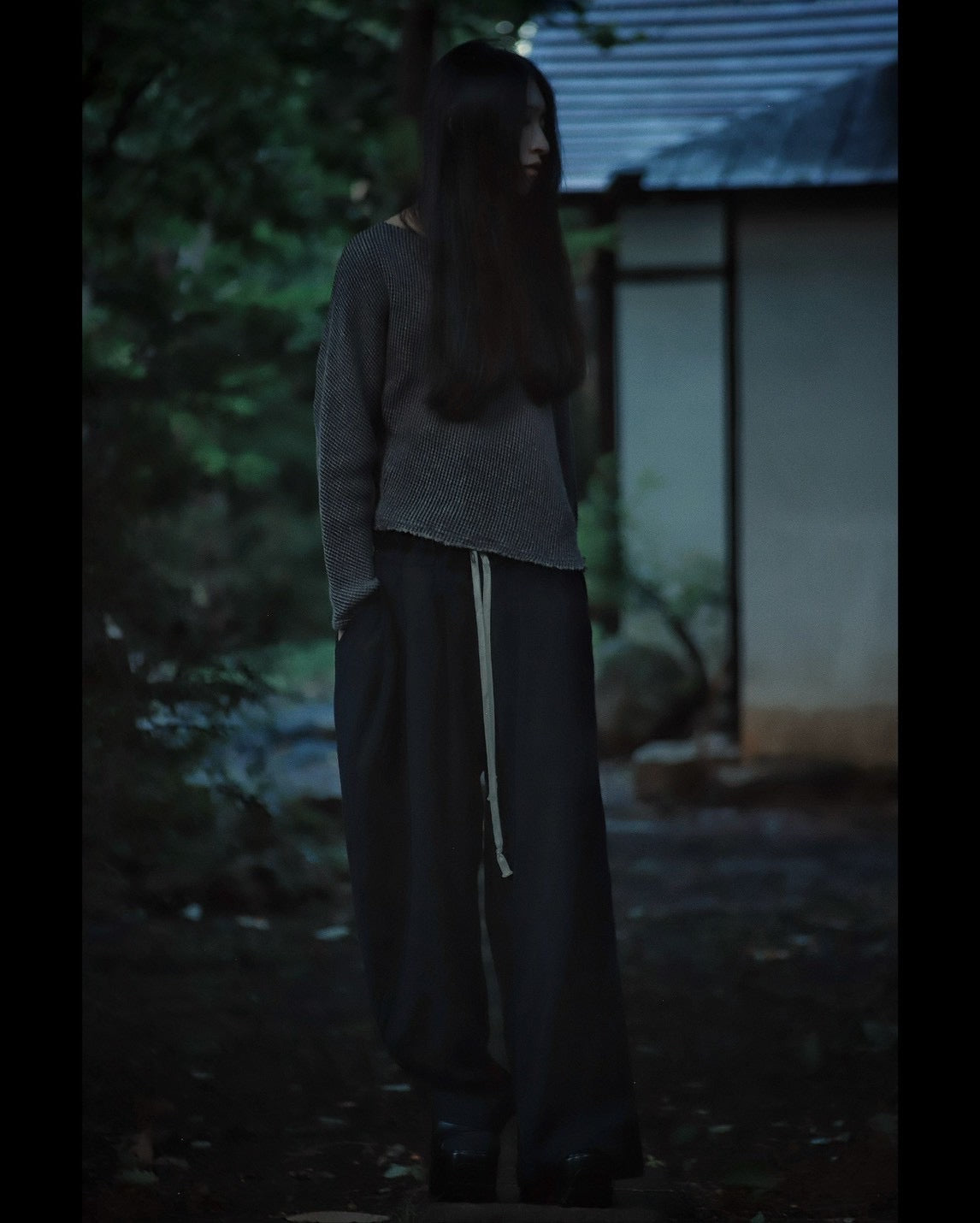 asymmetry tuck easy pants