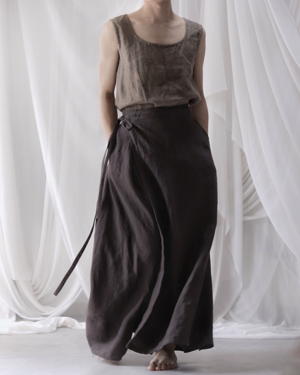 wrapped skirt 2025/charcoal