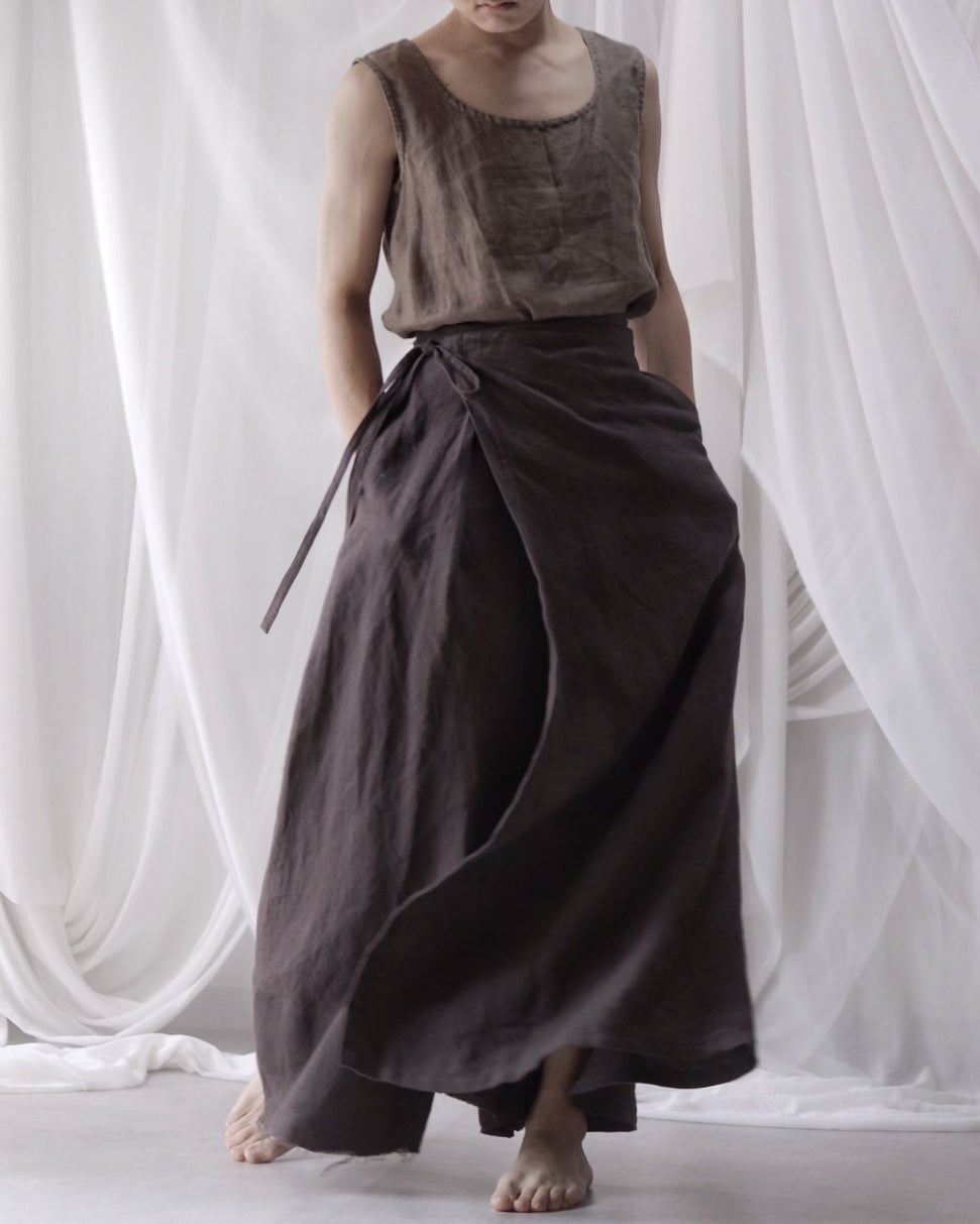 wrapped skirt 2025/charcoal
