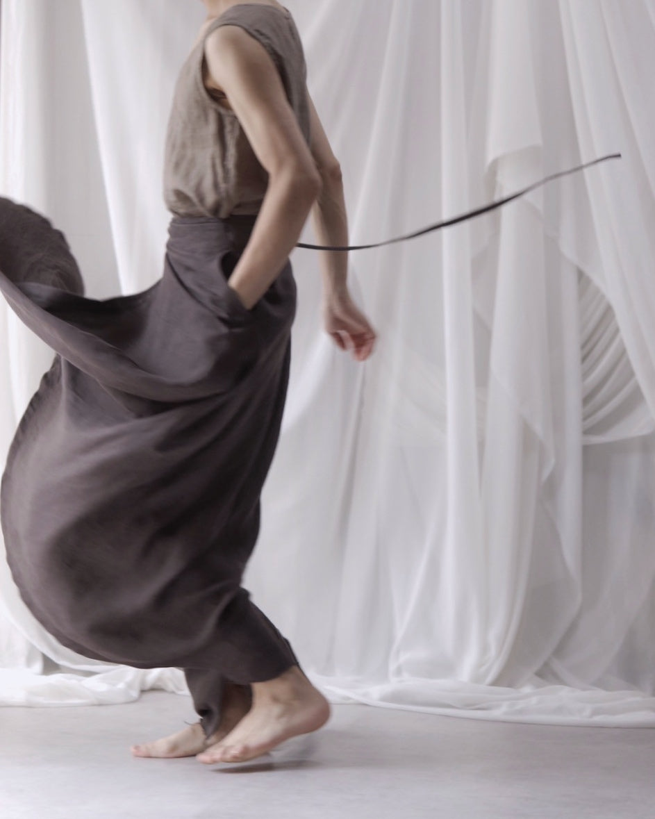 wrapped skirt 2025/charcoal