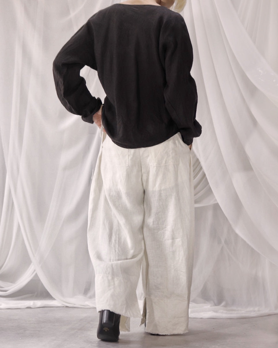 bias-cut pullover