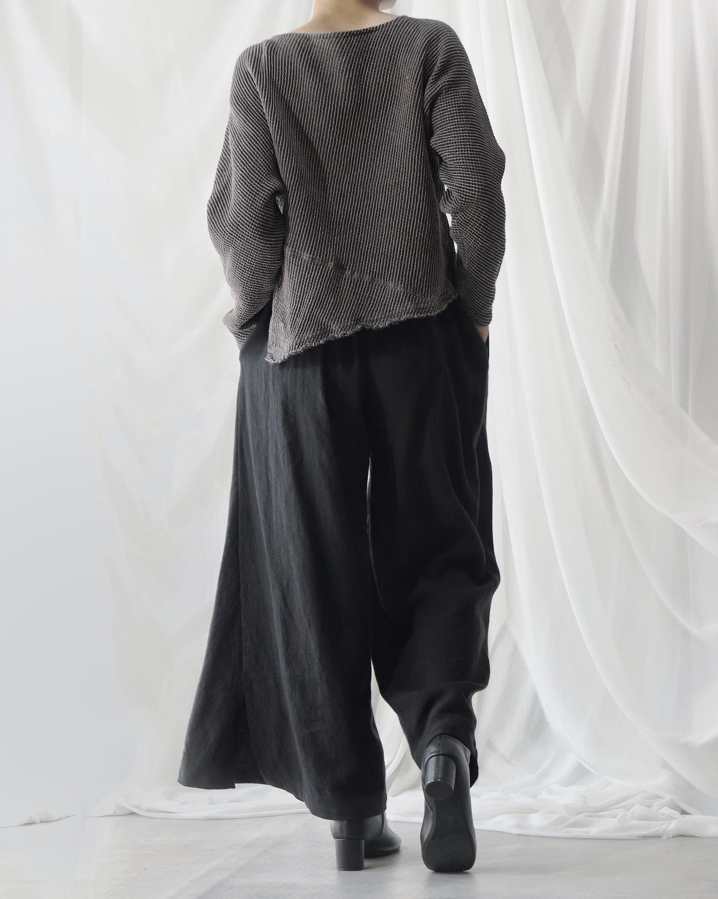 asymmetry tuck easy pants