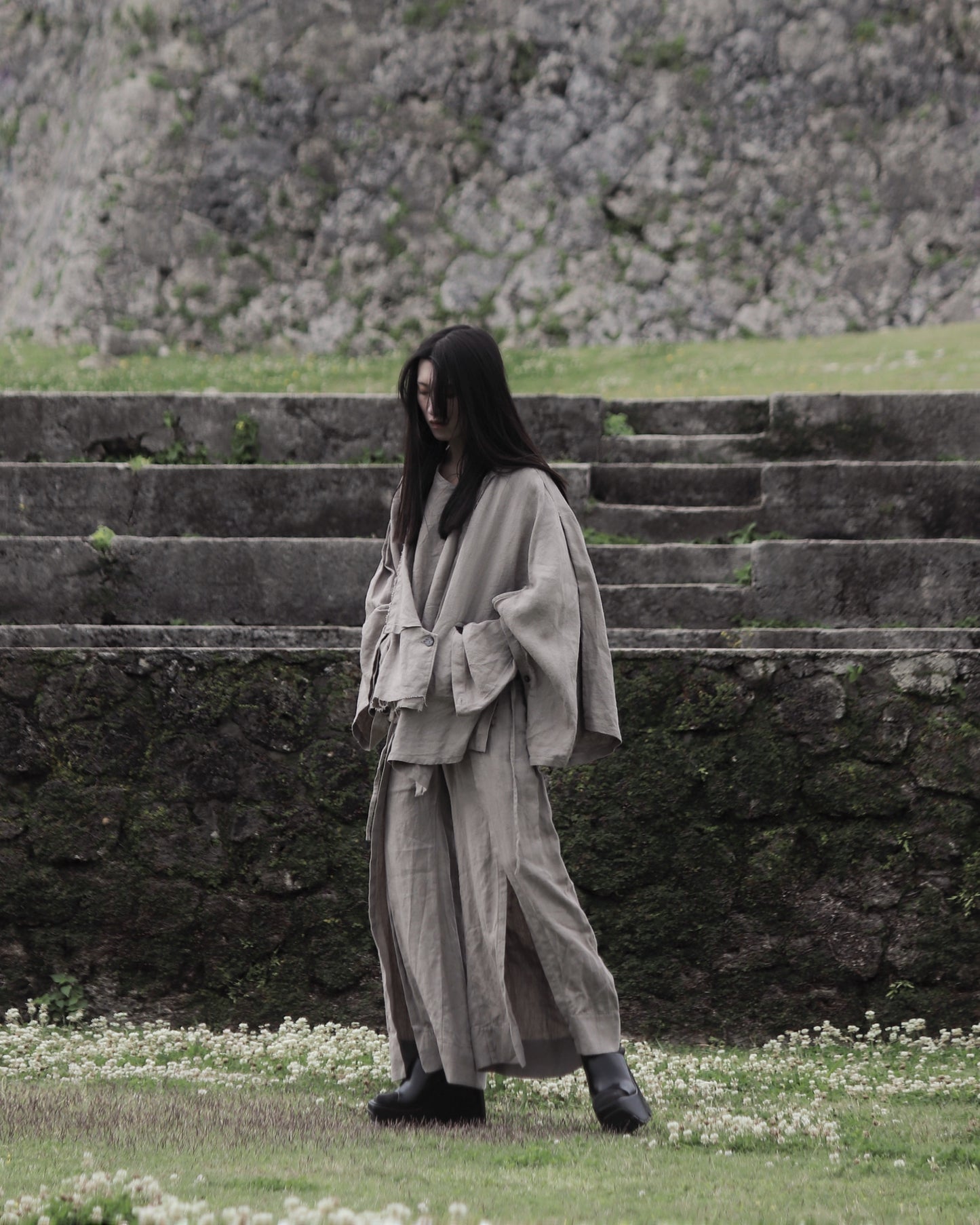 slit Haramaki trousers