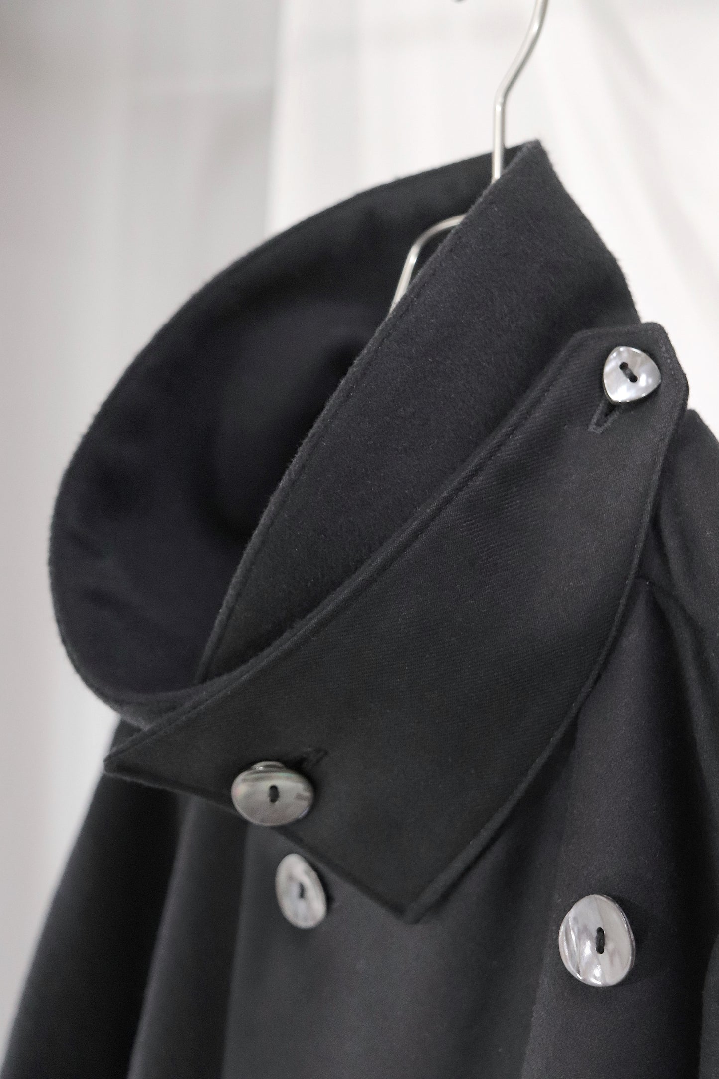 wool layered trench coat
