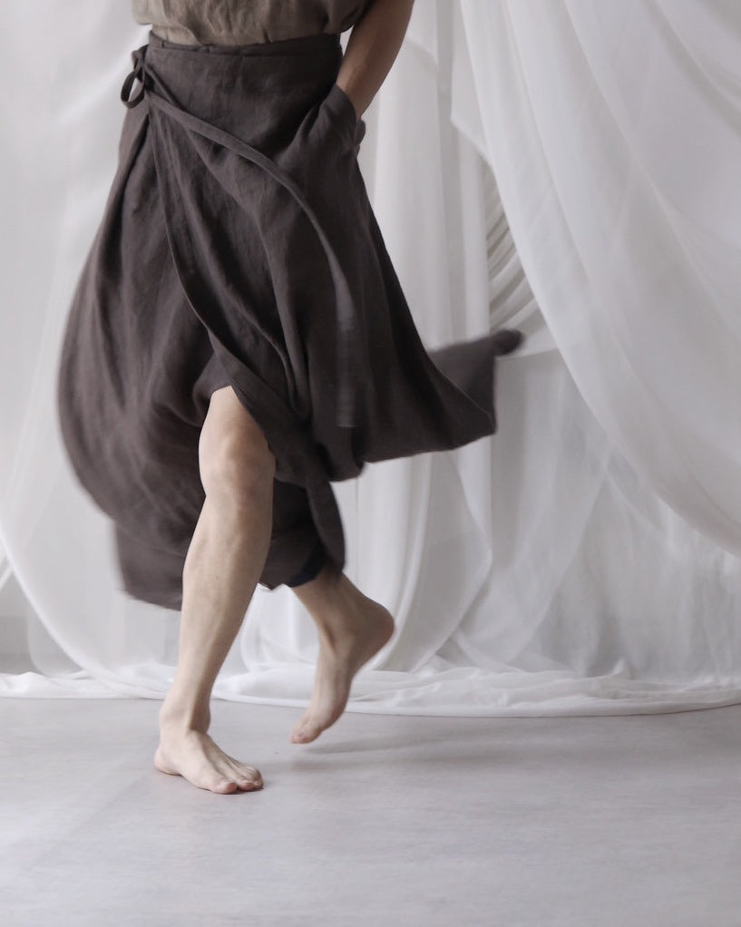 wrapped skirt 2025/charcoal