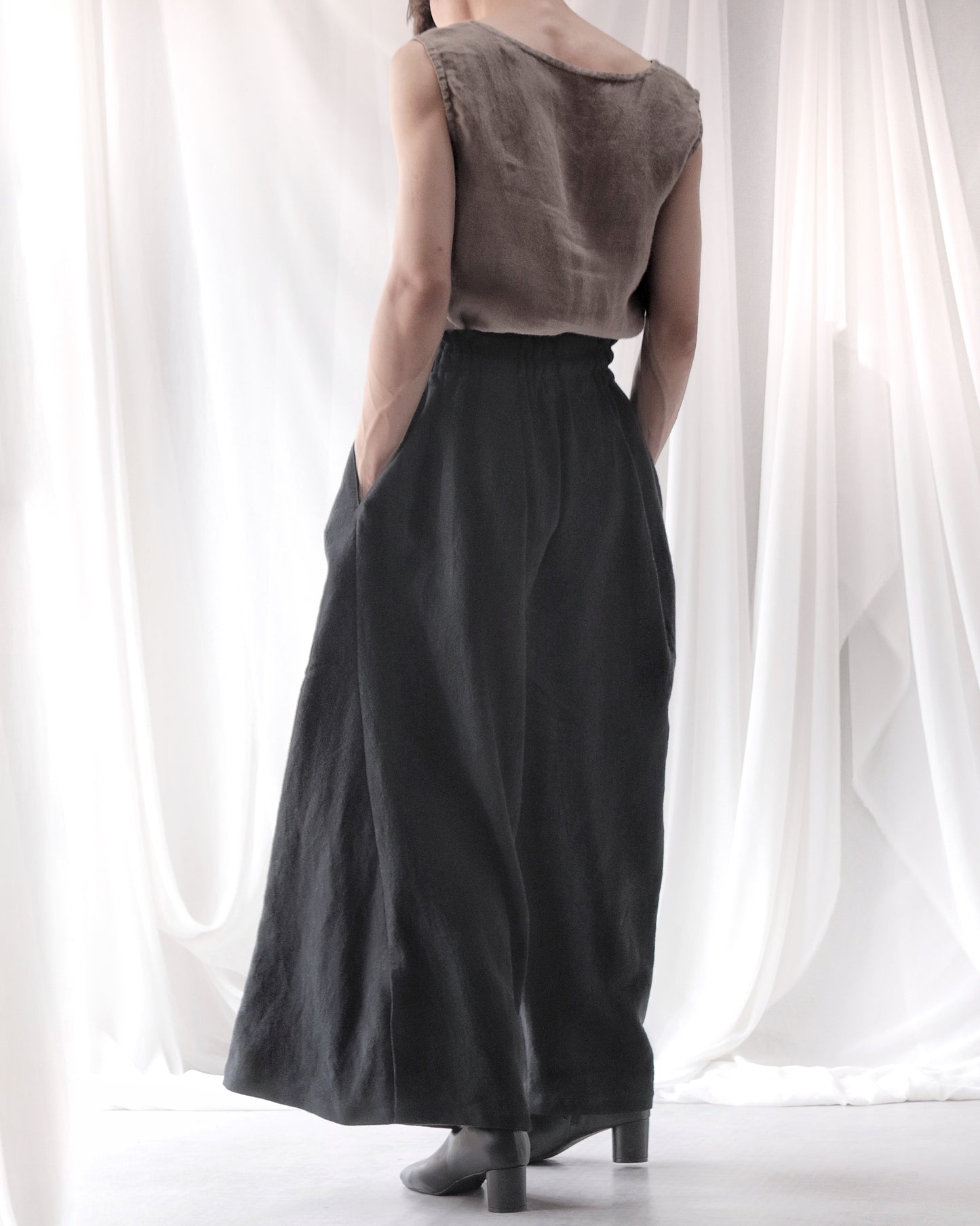 asymmetry tuck easy pants