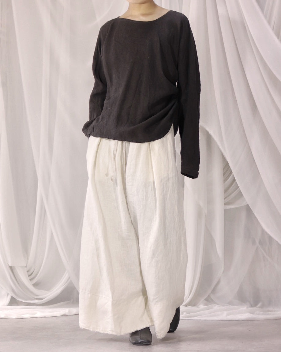bias-cut pullover