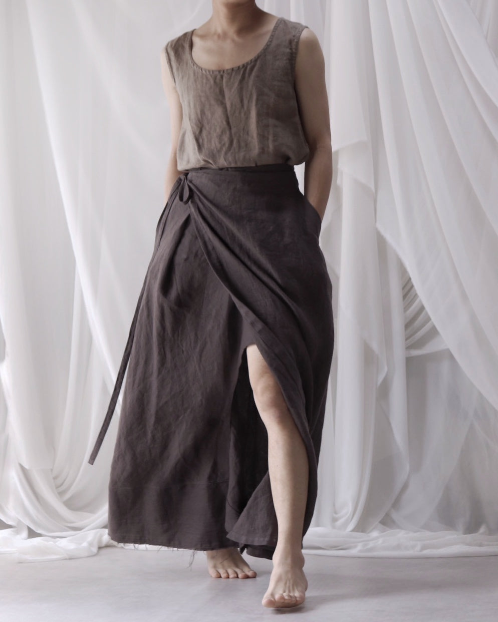 wrapped skirt 2025/charcoal