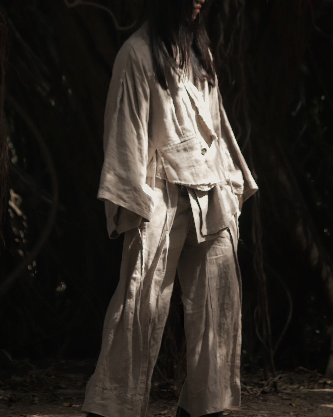 slit Haramaki trousers
