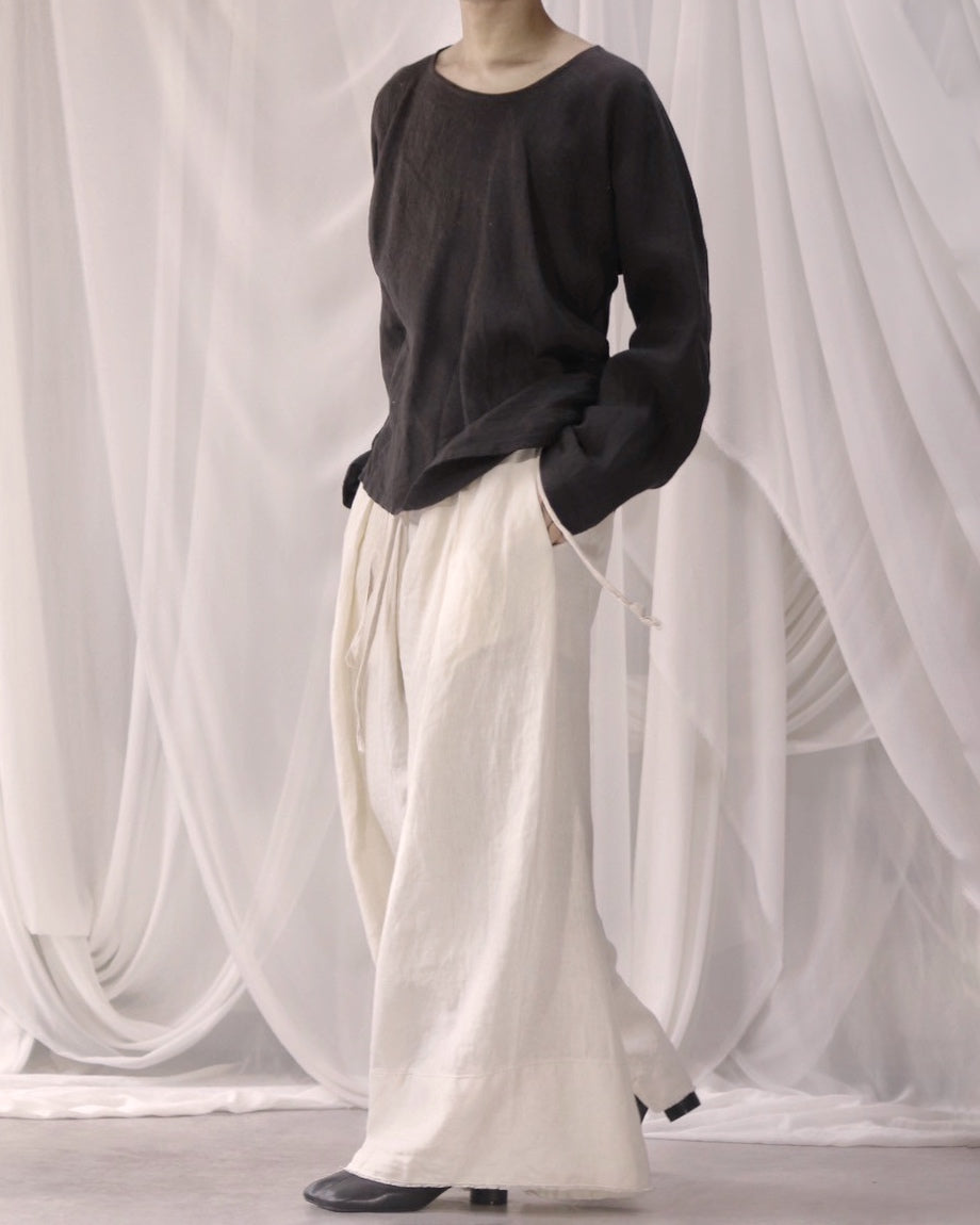 bias-cut pullover