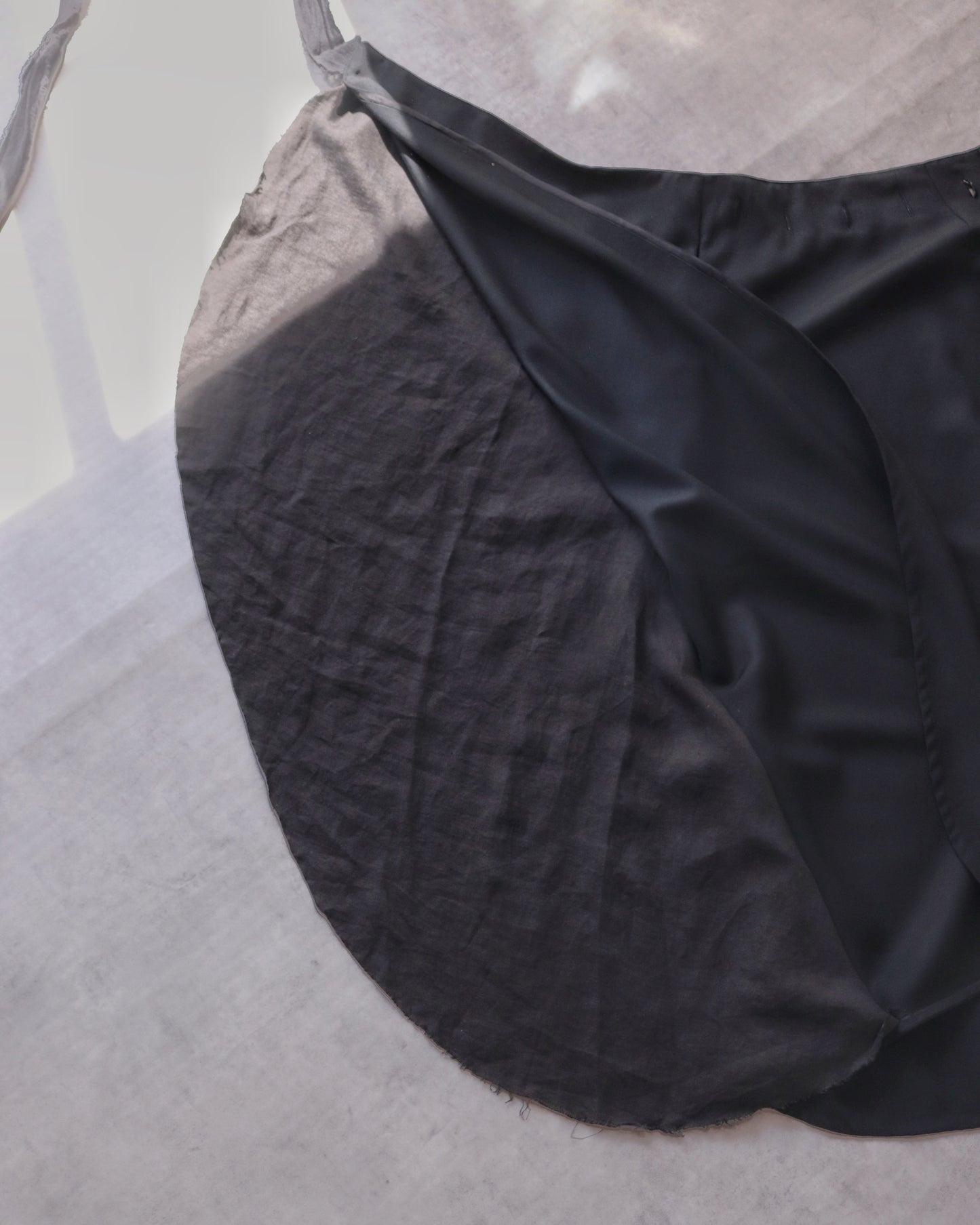 wrapped layered frayed skirt
