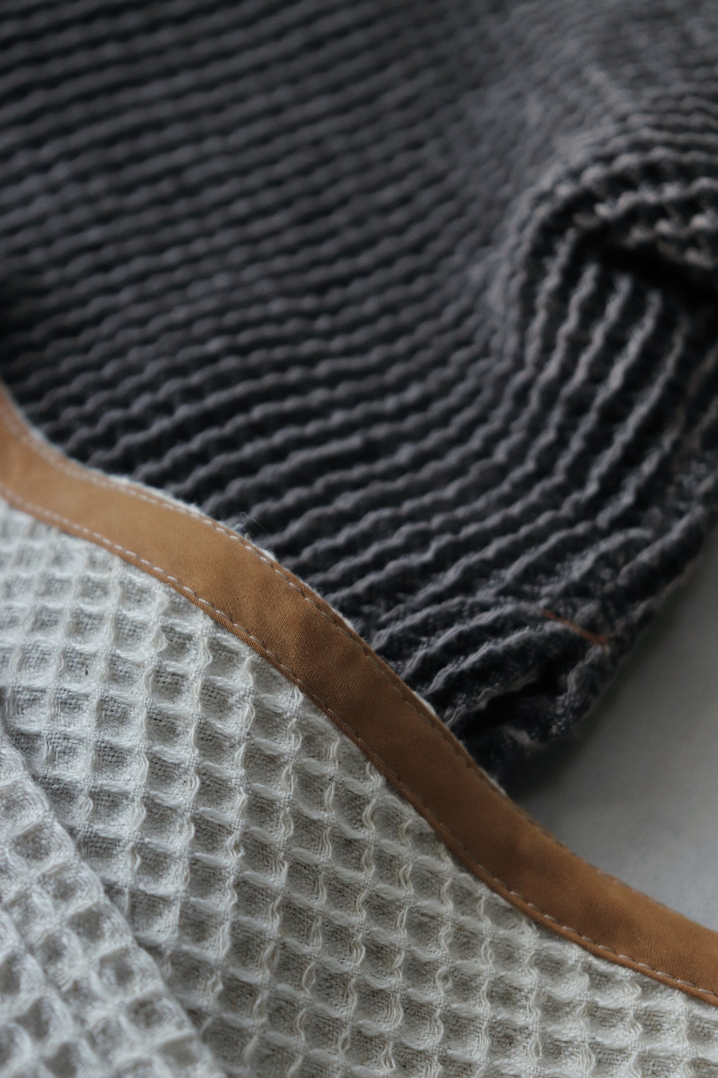 waffle bias pullover