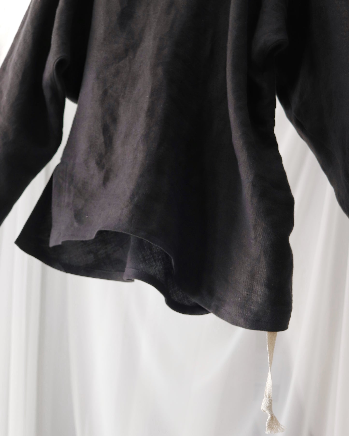 bias-cut pullover