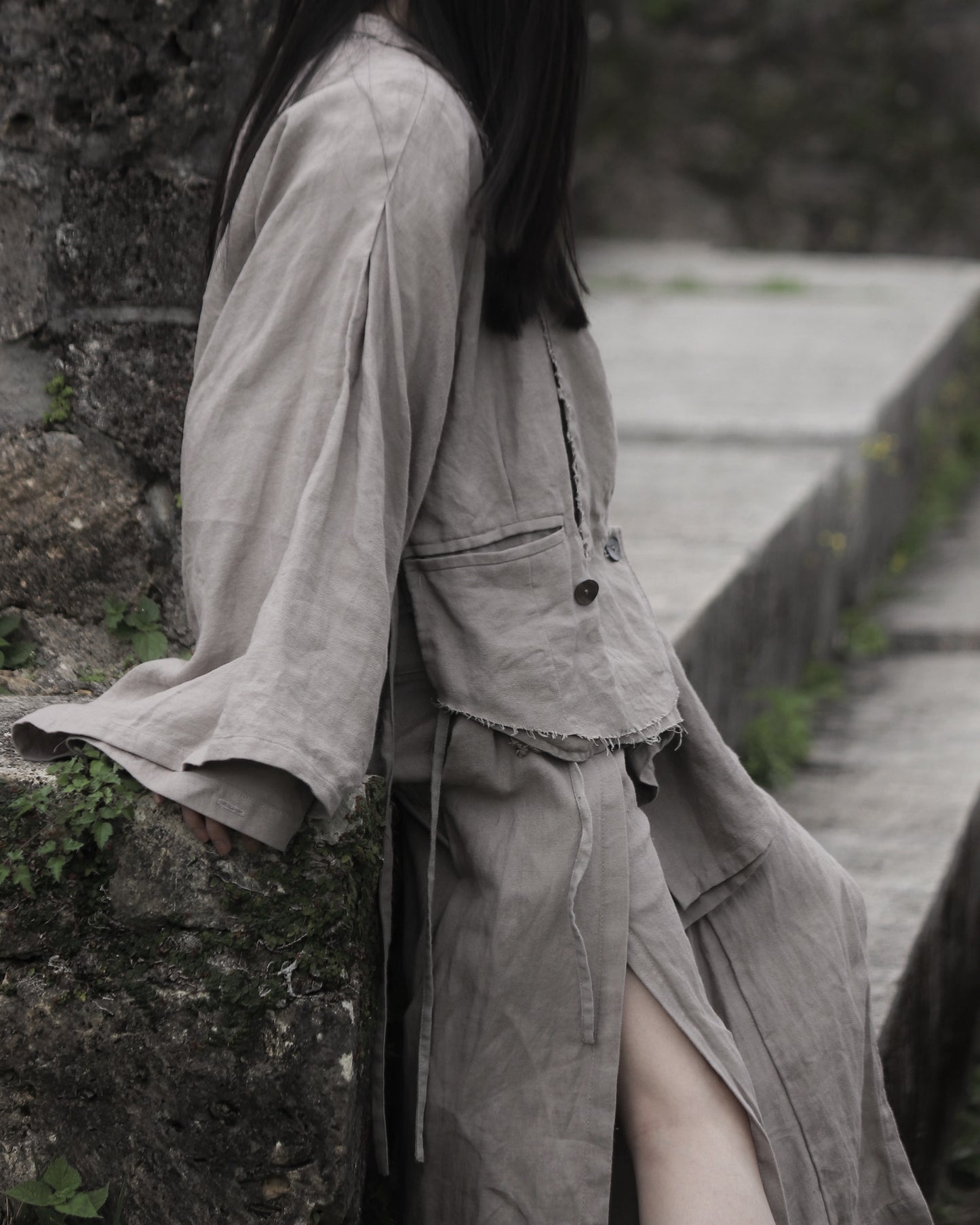 slit Haramaki trousers
