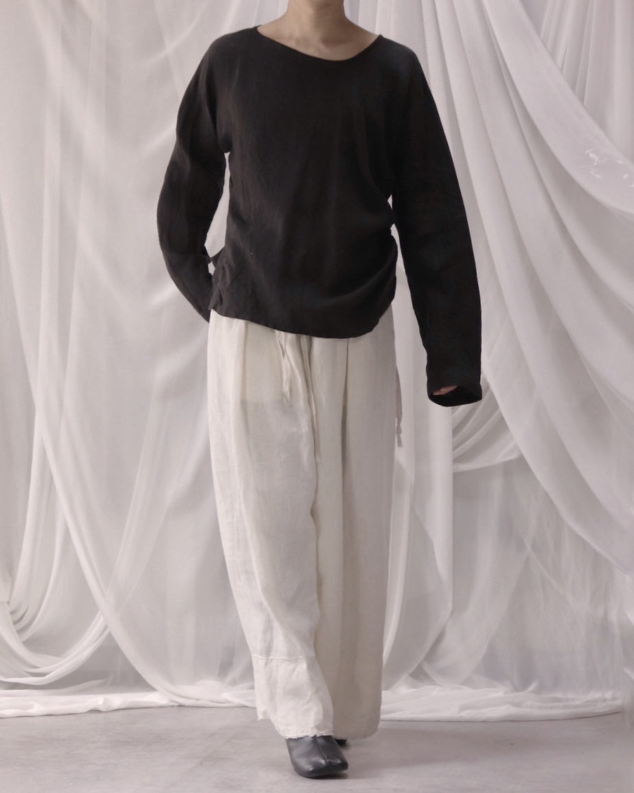 bias-cut pullover