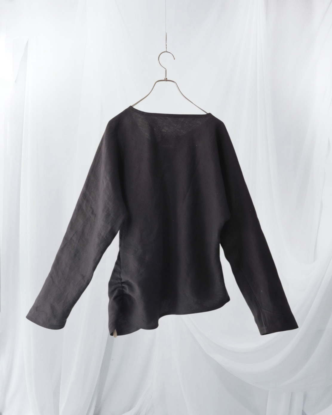 bias-cut pullover