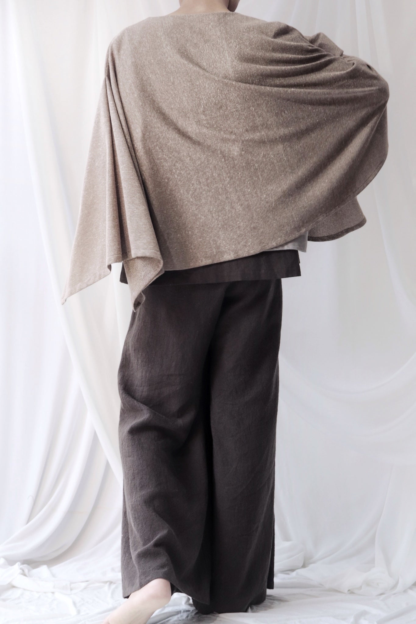 cotton knit haori cardigan