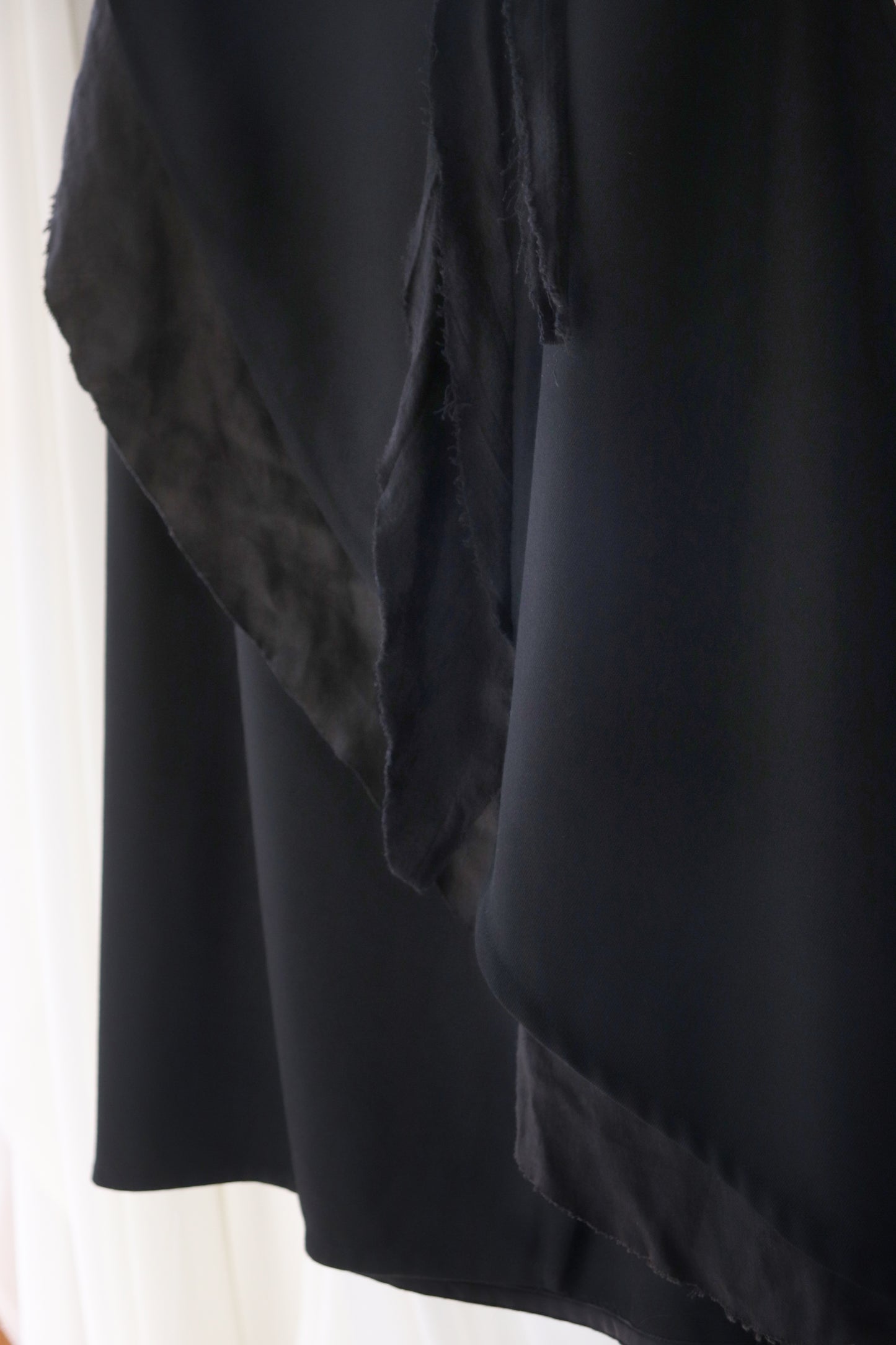 wrapped layered frayed skirt