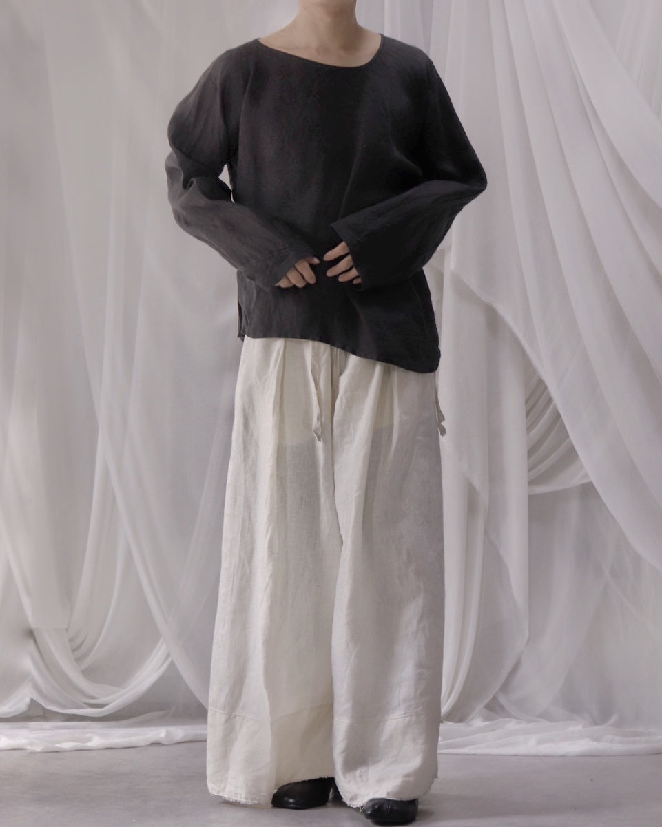 bias-cut pullover