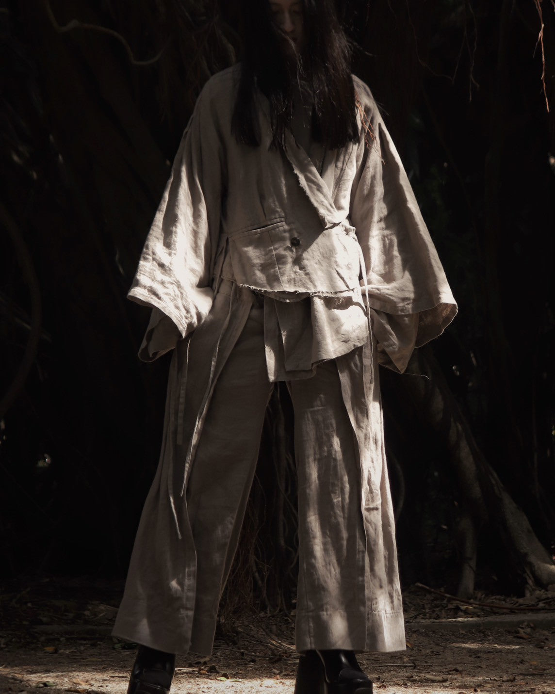 slit Haramaki trousers