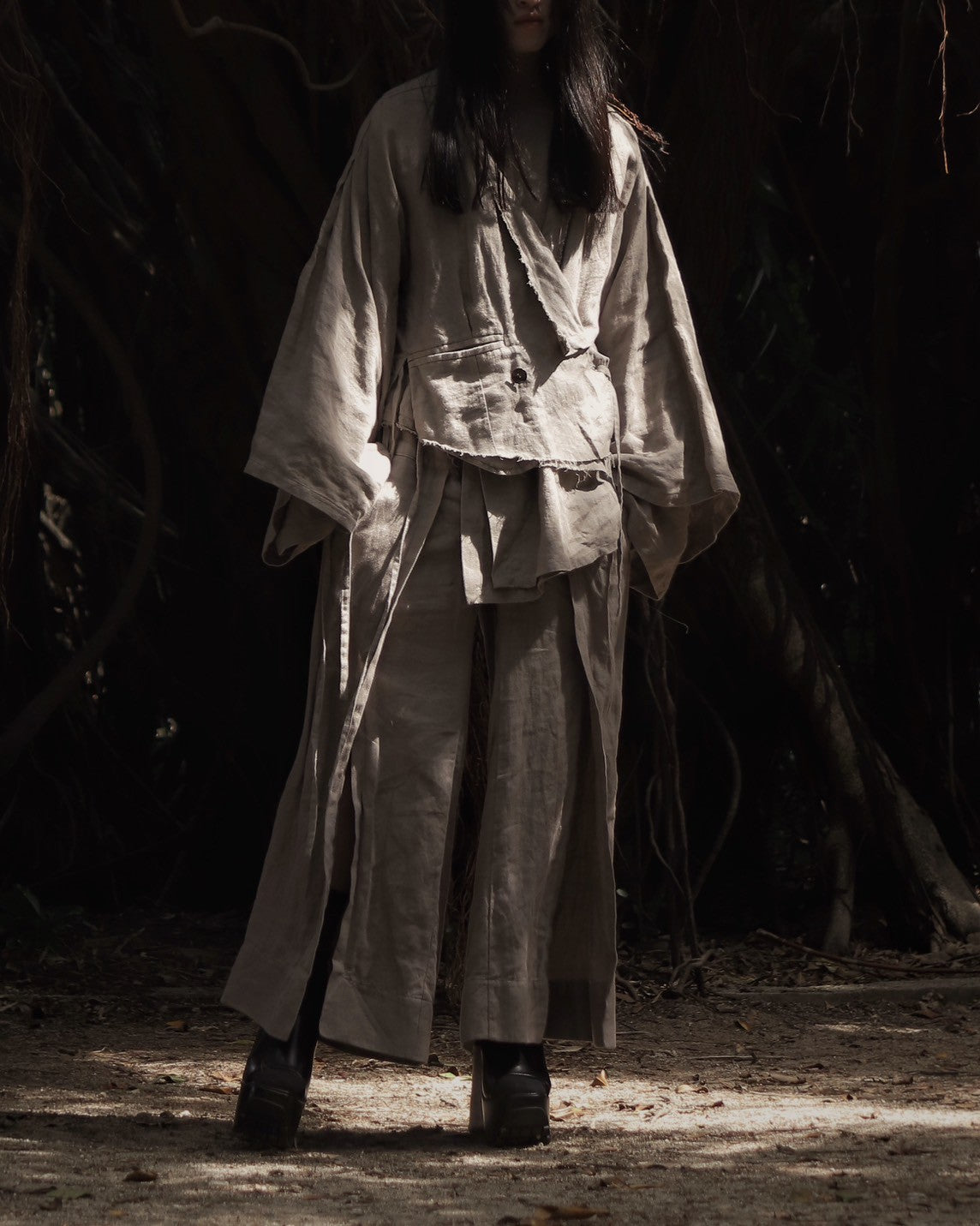 slit Haramaki trousers