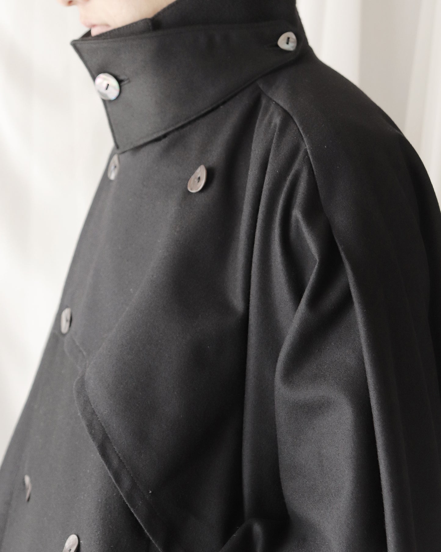 wool layered trench coat