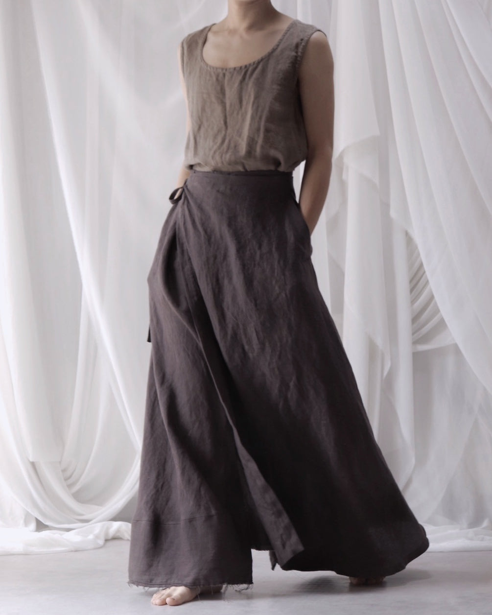 wrapped skirt 2025/charcoal