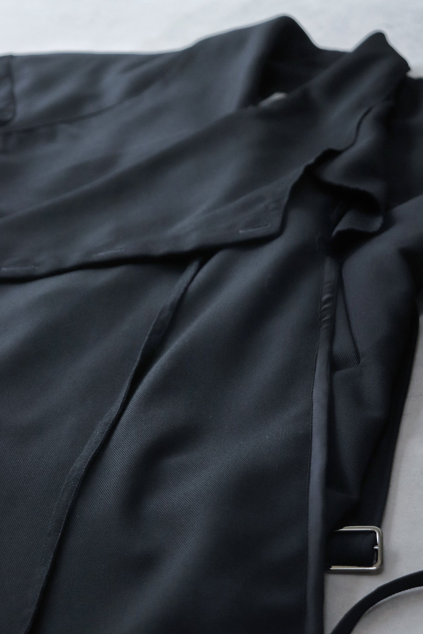 layered frayed coat