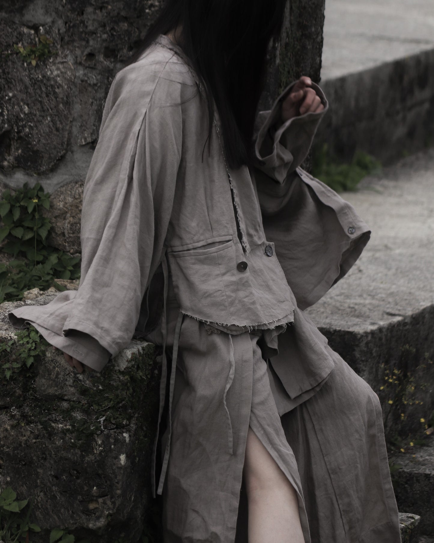 slit Haramaki trousers