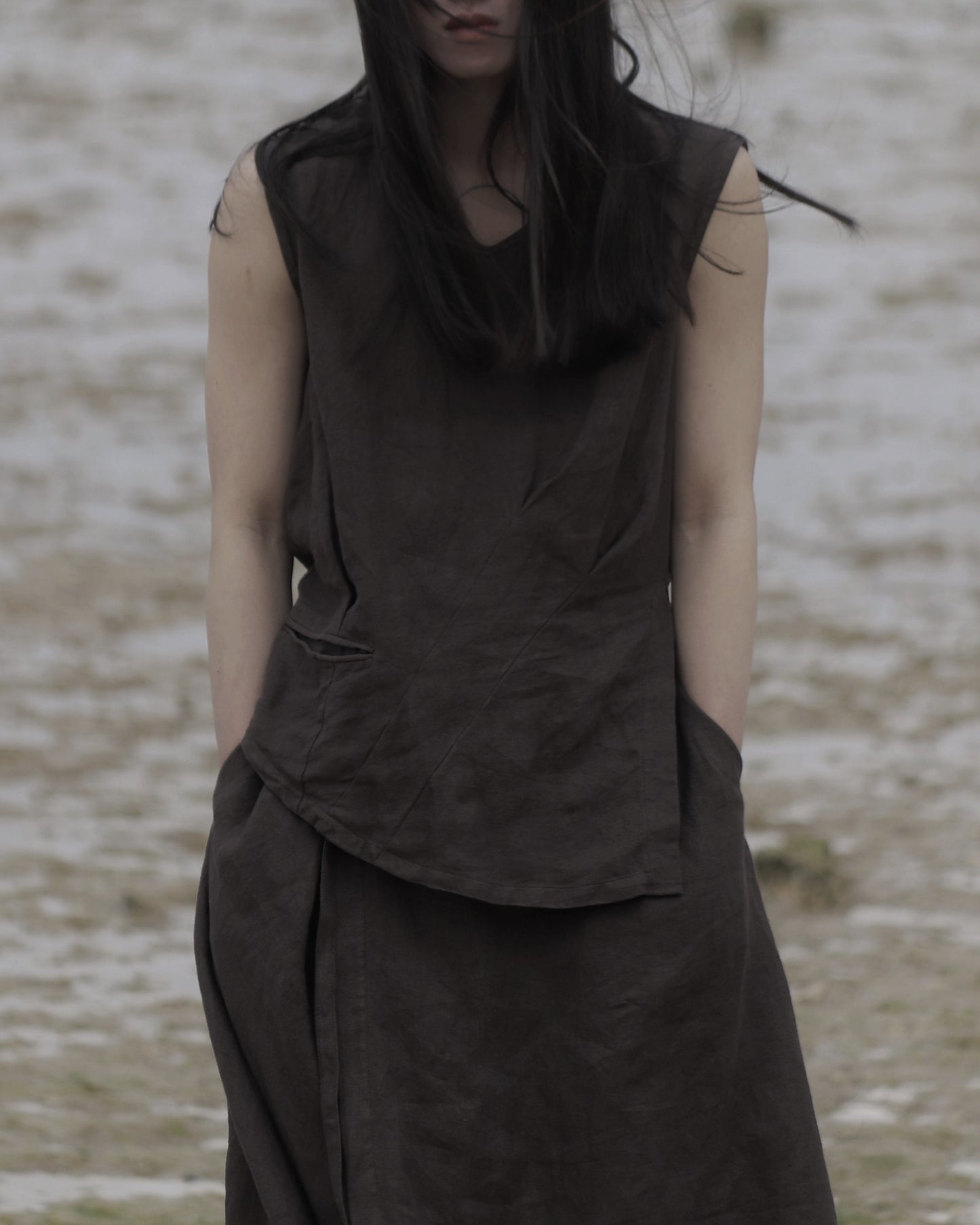 wrapped skirt 2025/charcoal