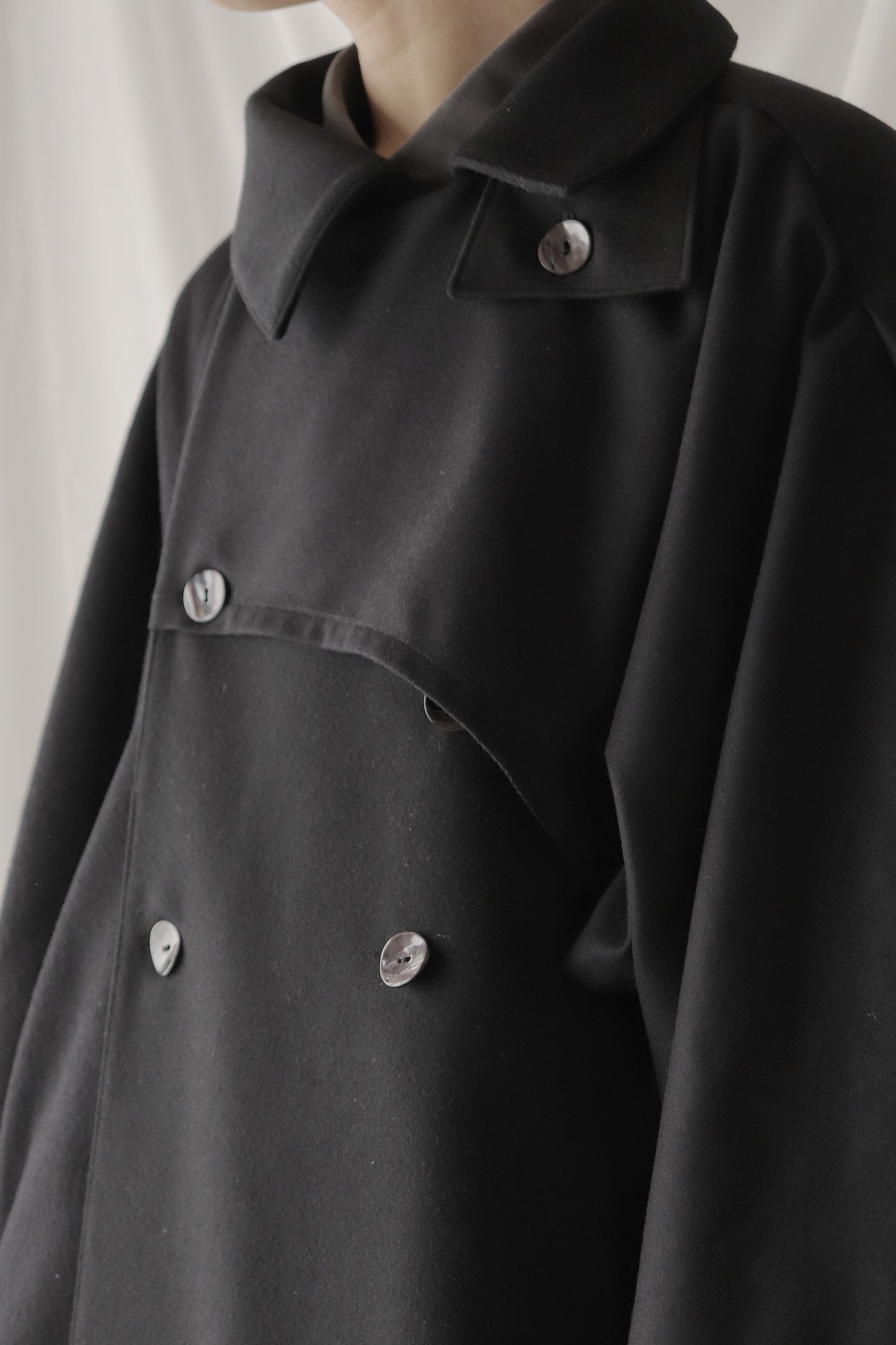 wool layered trench coat
