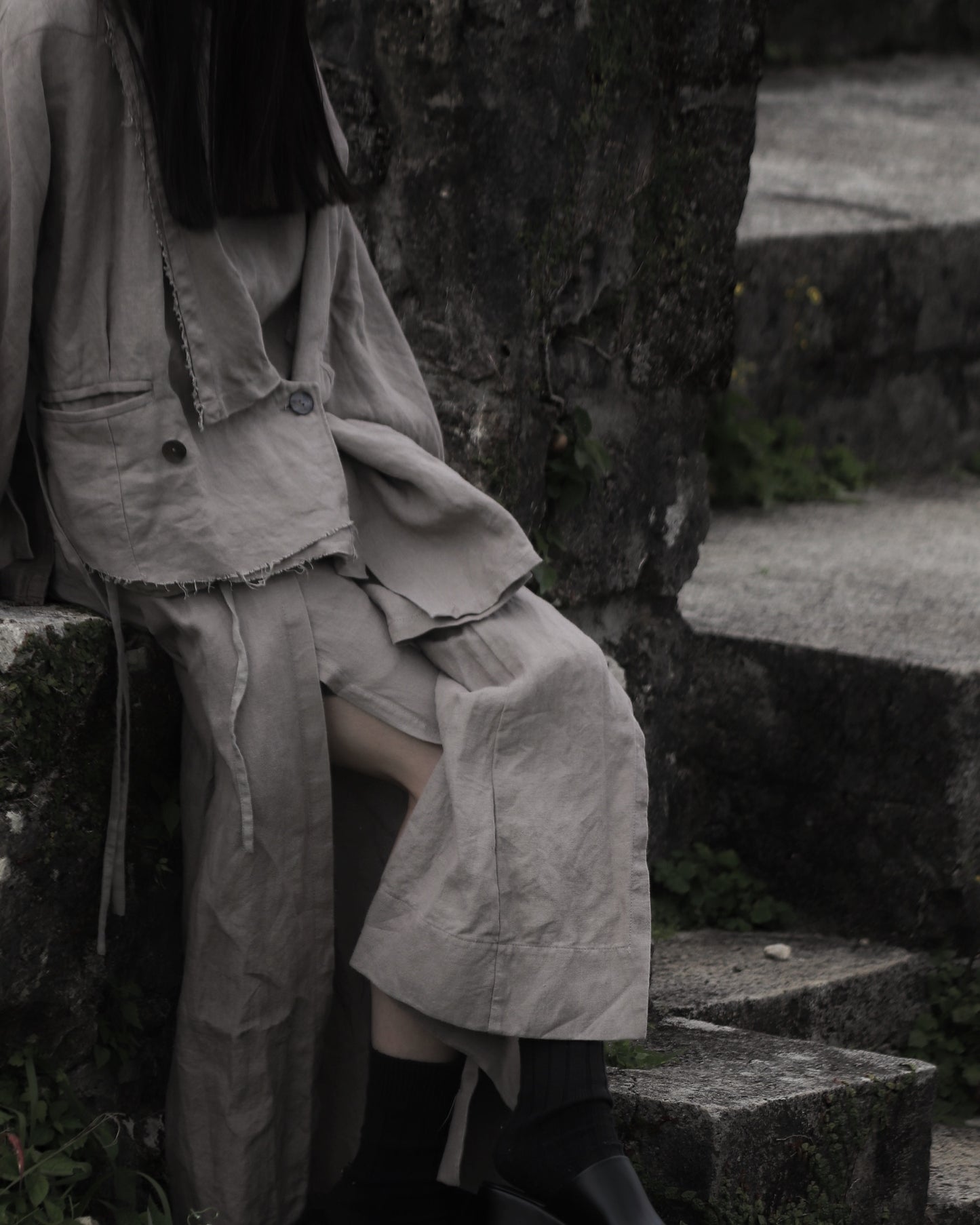 slit Haramaki trousers