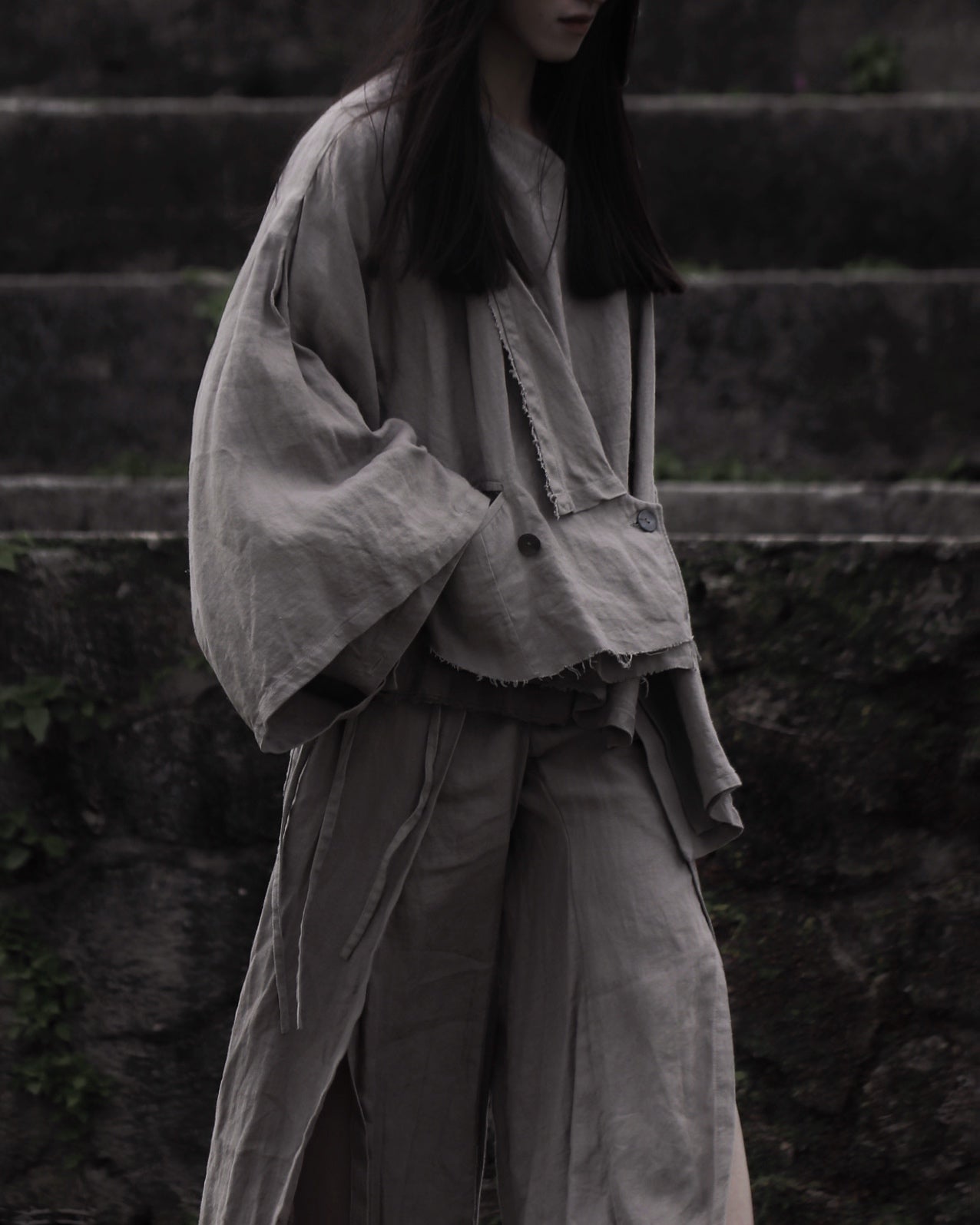 kimono jacket&slit Haramaki pants