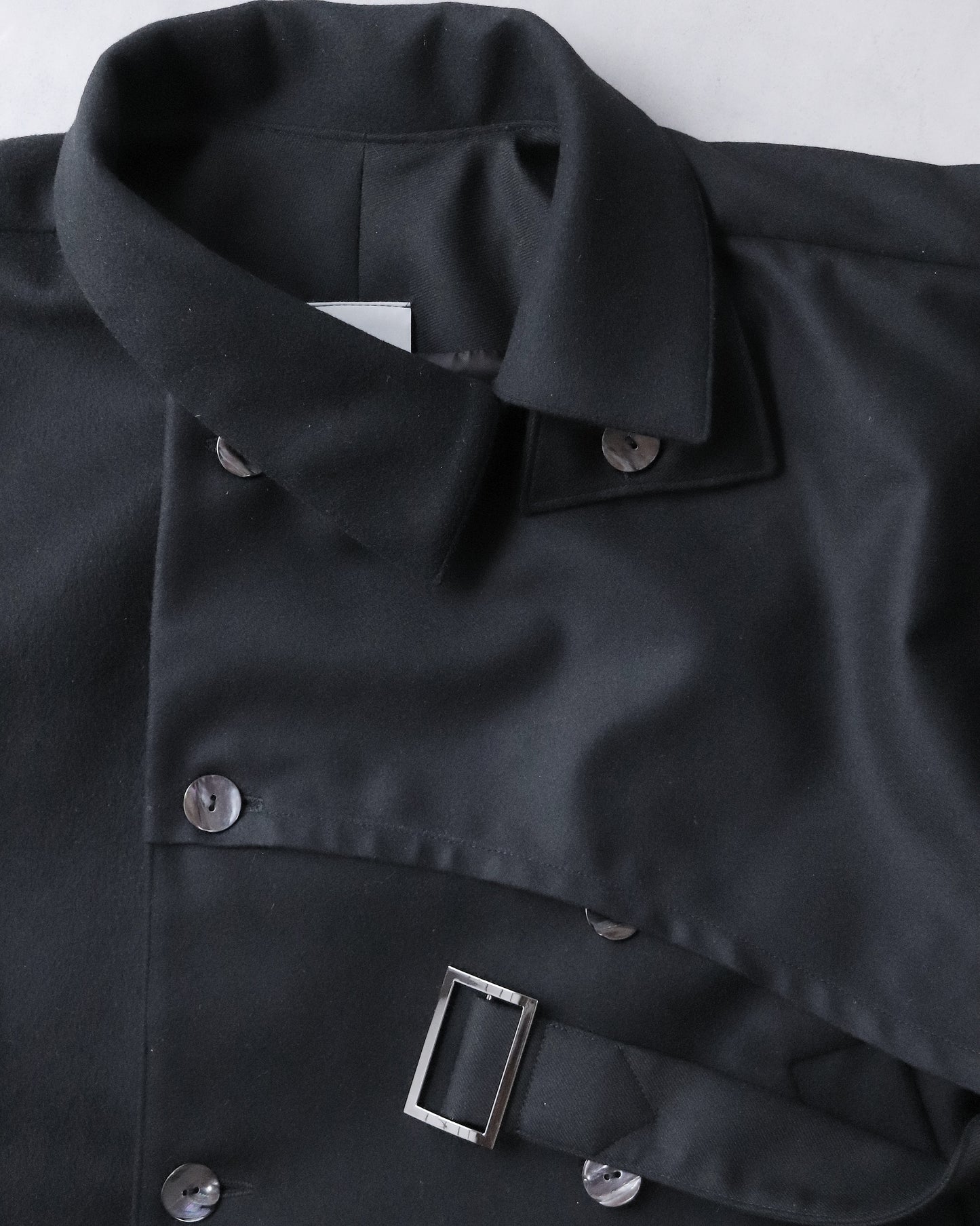 wool layered trench coat