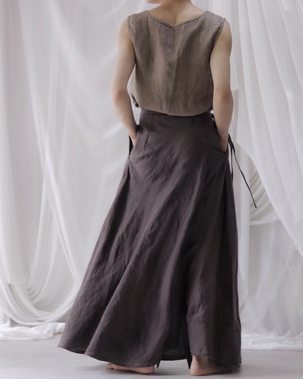 wrapped skirt 2025/charcoal