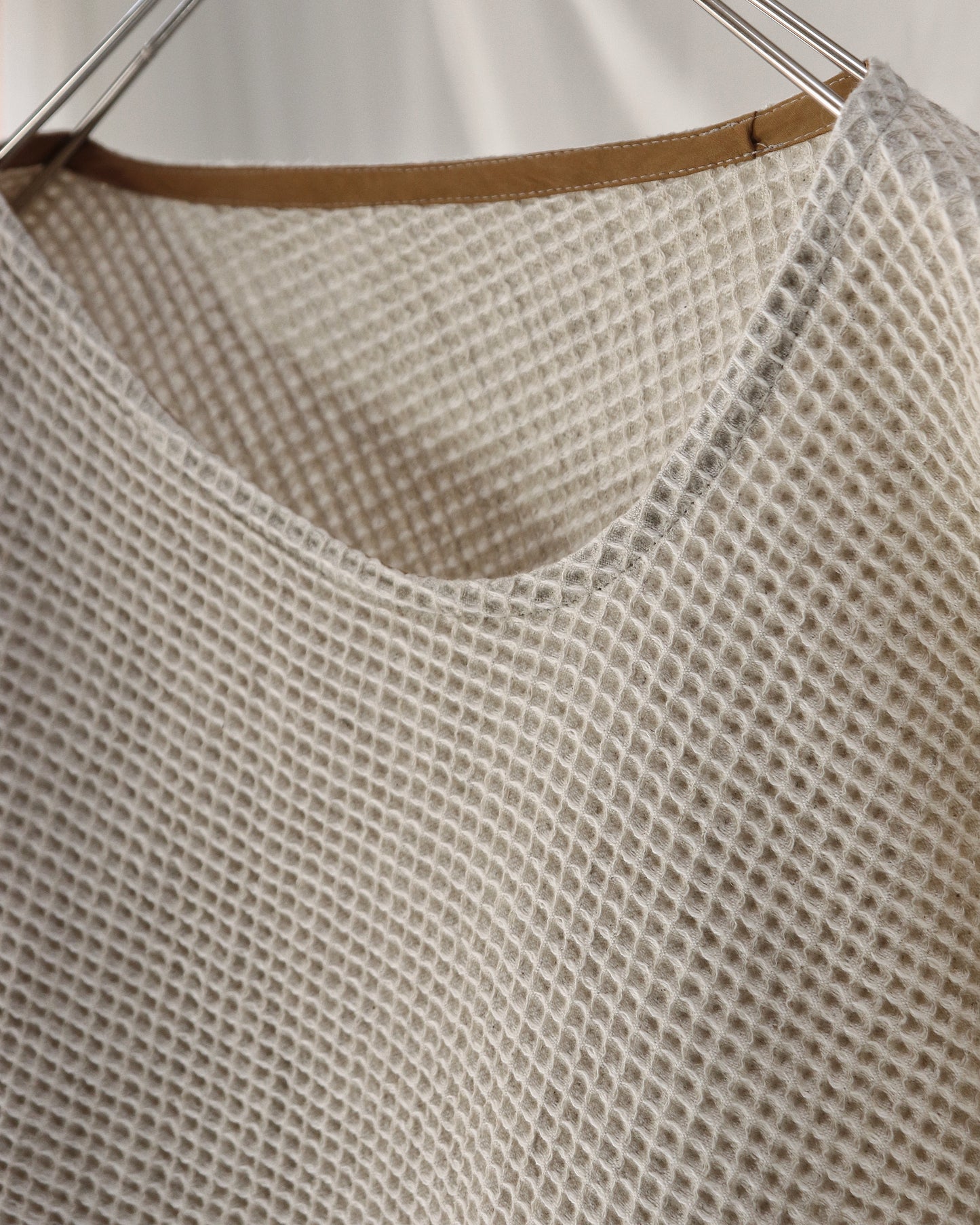 waffle bias pullover