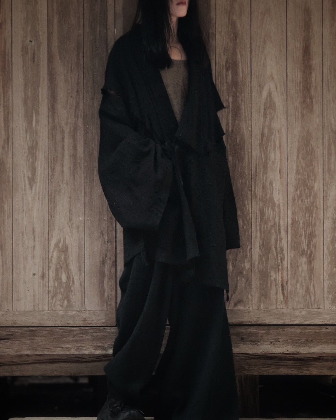 mid-length slit haori