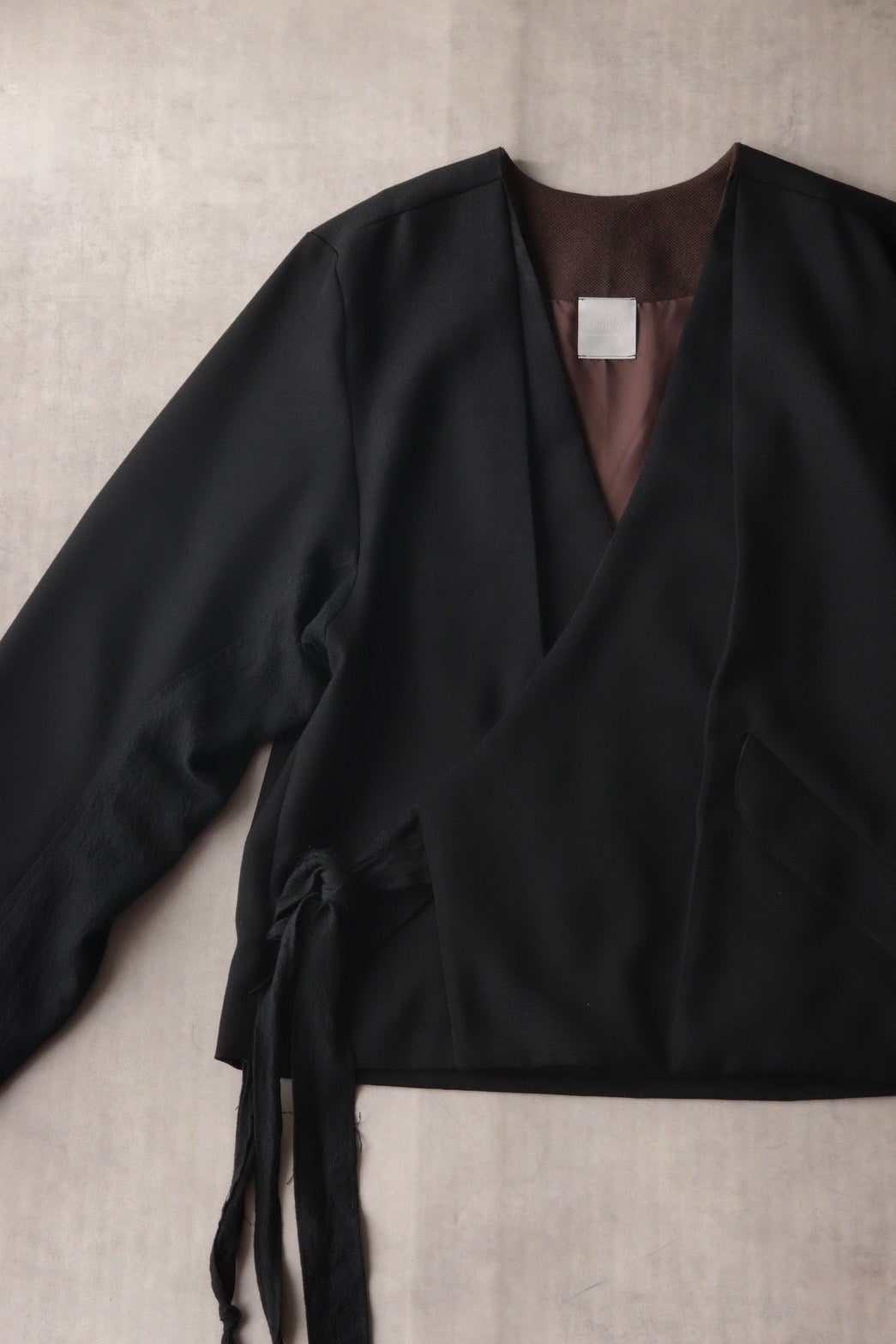collarless tailored jacket